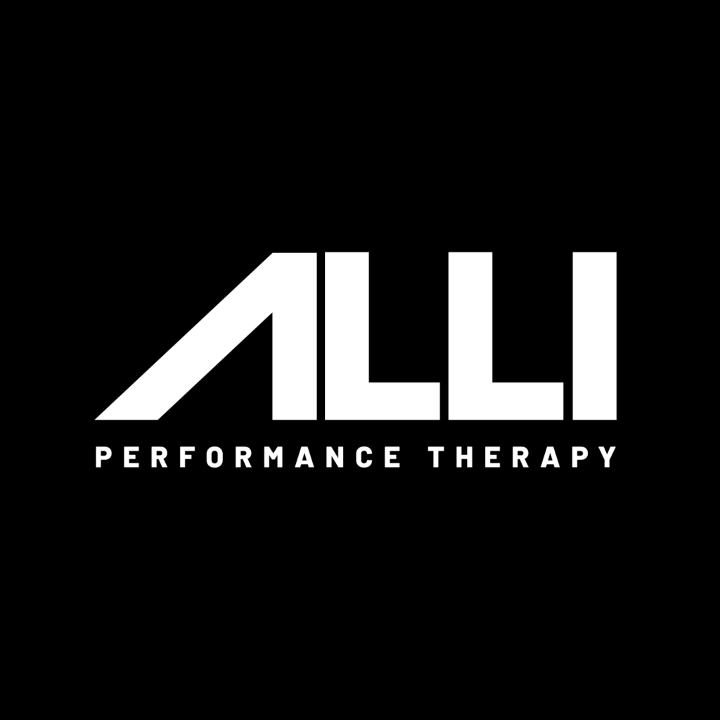 alli performance black background logo